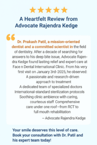 ⭐ Patient Testimonial: Advocate Rajendra Kedge