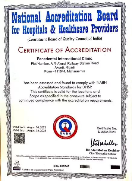 Face n Dental International clinic gets NABH Accreditation on the eve of Dasera. image1